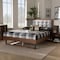 Baxton Studio Viviana Grey Upholstered and Walnut Wood Full Size Platform Bed 167-9410-9434 - alternate 4